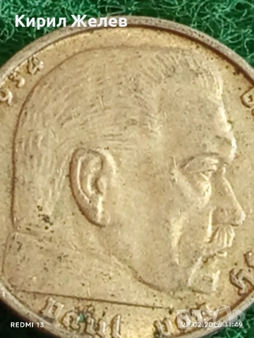 Сребърна монета 2 райхсмарки 1938г. Германия Трети Райх с Свастика за КОЛЕКЦИОНЕРИ 13807, снимка 10 - Нумизматика и бонистика - 53616132