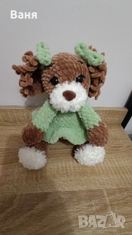 Ръчно плетено кученце, снимка 2 - Плюшени играчки - 51946319