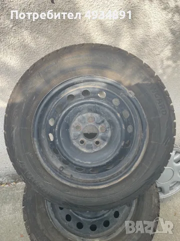 4 броя метални джанти 15" 5х100 от Toyota Avensis T22 със зимни гуми Rosava Snowgard 195/65, снимка 3 - Гуми и джанти - 55880575