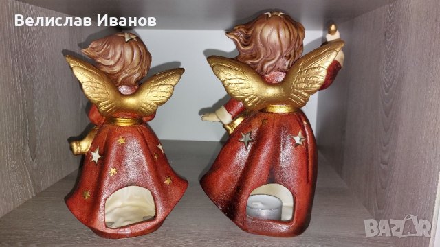Керамични ангелчета свещници. Отлично състояние., снимка 6 - Декорация за дома - 42386024