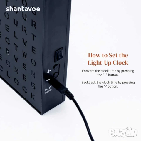 Часовник показващ времето с думи, снимка 5 - Стенни часовници - 51105905