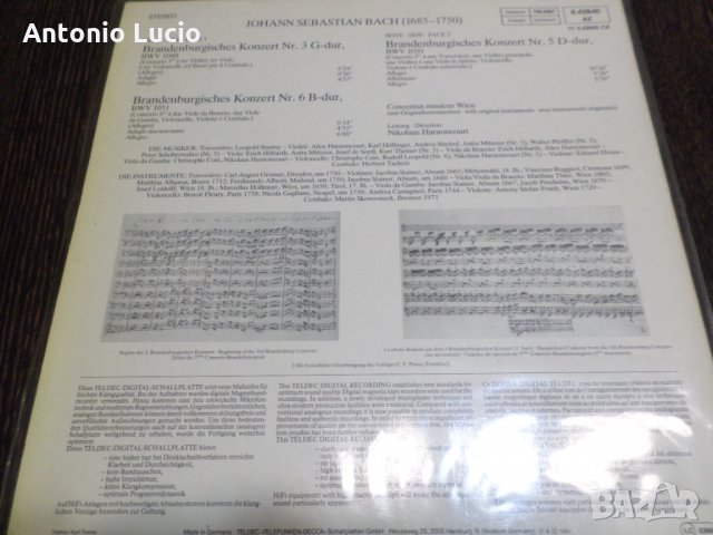 J.S.Bach - Brandenburgische konzerte n.3-5-6 , снимка 2 - Грамофонни плочи - 36024812