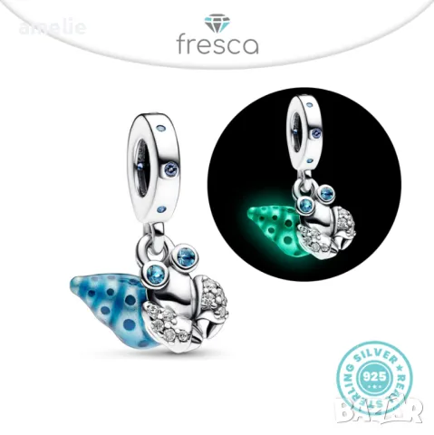 -15% OFF! Колекция Талисмани Fresca Морска серия по модел тип Пандора с печати S 925 Pandora , снимка 4 - Гривни - 50387271