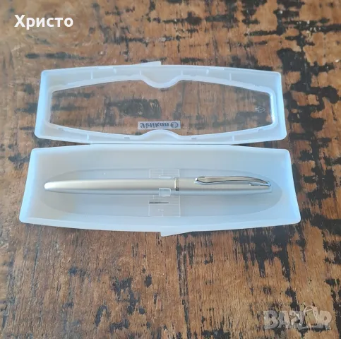 писалка Пеликан Peliкan сребрист метал в кутия, снимка 11 - Ученически пособия, канцеларски материали - 44041599