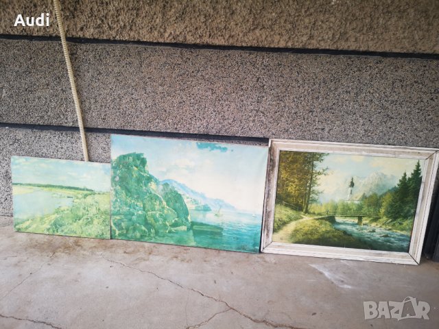 Продавам 3 броя ръчно рисувани маслени картини "Пейзажи"