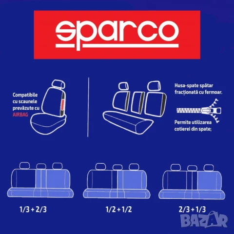Sparco калъфи за седалки тапицерия автомобил кола, снимка 8 - Аксесоари и консумативи - 51192205