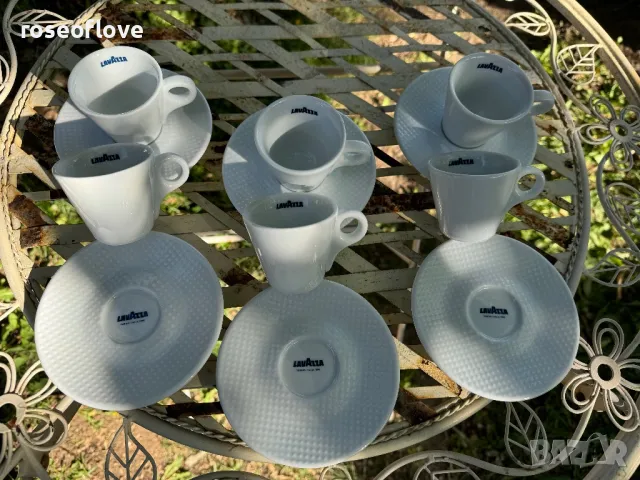 Лаваца / Lavazza италиански порцеланови чаши за кафе модел 4, снимка 6 - Чаши - 47715946