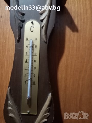 Стари, автентични и напълно изправни барометър месинг, метео станция 2 бр., снимка 8 - Антикварни и старинни предмети - 44416075