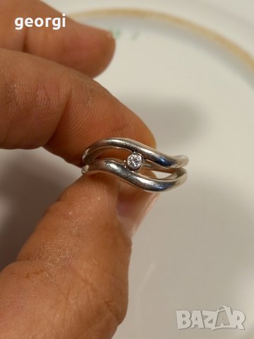 сребърен пръстен с камък Fossil , снимка 12 - Пръстени - 44278568