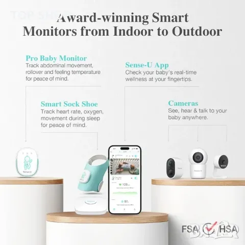 Sense-U Smart Baby Movement Monitor 3: Проследявайте коремните движения на бебето, позицията на сън, снимка 7 - Друга електроника - 48794497