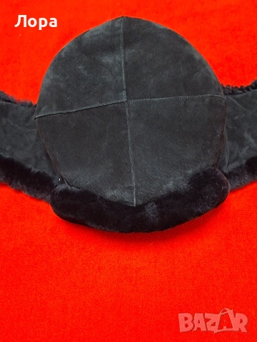 Мъжка ушанка от естествена кожа , снимка 5 - Шапки - 53432621