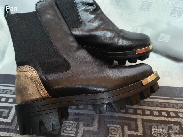 Дамски кожени боти, снимка 2 - Дамски боти - 50673329