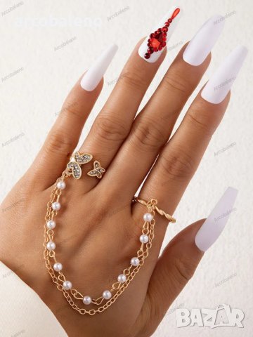 Дамски модни бижута, пръстени с верижка, 8модела - 023, снимка 9 - Пръстени - 41041286