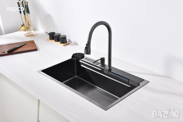 Смарт кухненска мивка със сензорен смесител, снимка 3 - Мивки - 51085219