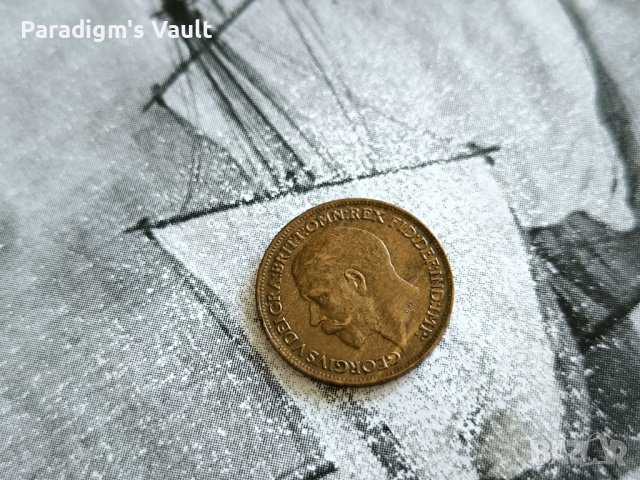 Монета - Великобритания - 1 фартинг | 1921г., снимка 2 - Нумизматика и бонистика - 44446344