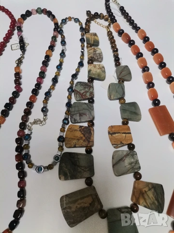 5 БРОЯ гердани и колиета от натурални камъни, снимка 3 - Колиета, медальони, синджири - 53260260