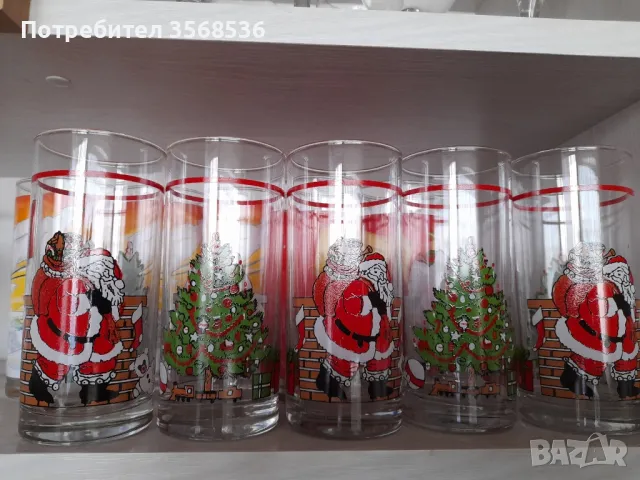 Коледни чаши и чинии, снимка 3 - Чаши - 48018432