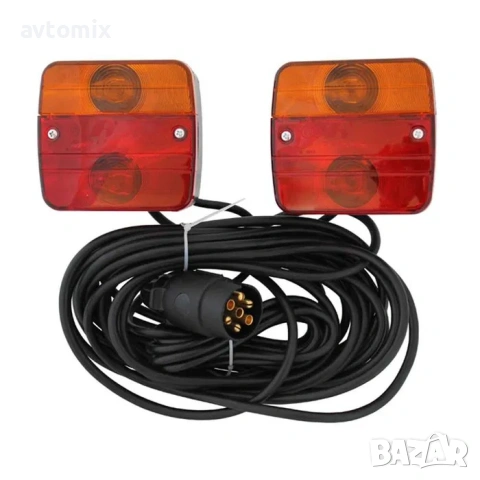 Магнитни LED стопове за ремарке и колесар, 12V, с кабел 7.5 м, снимка 5 - Аксесоари и консумативи - 53393193