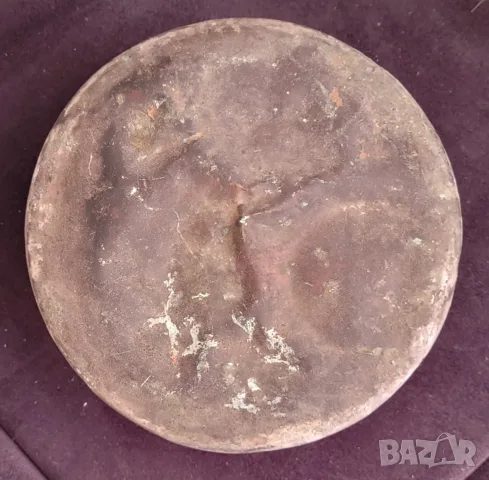 Старинно медно, бакърено менче , снимка 3 - Антикварни и старинни предмети - 56075578