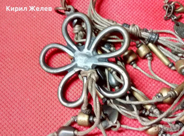 ФЛОРАЛНА ВИНТИДЖ АРТ СТИЛ ОГЪРЛИЦА ХЕНД МЕЙД УКРАШЕНИЕ МАРКОВА 47352, снимка 4 - Колиета, медальони, синджири - 47284528