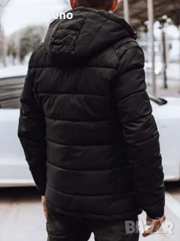 Мъжко зимно ватирано яке с качулка, 4цвята , снимка 5 - Якета - 47969587