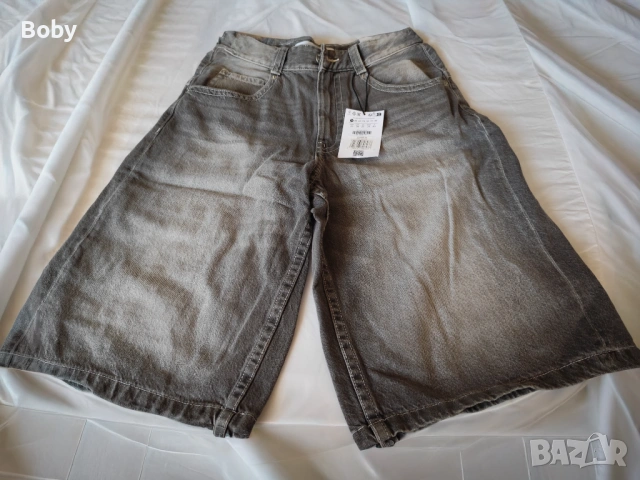 Къси дънкови панталони Bershka Skater 