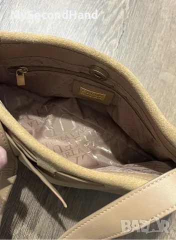 Furla vintage дамска чанта велур, снимка 3 - Чанти - 56237777
