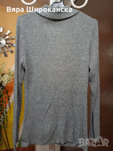 Сива жилетка меланж. Плетка от коприна. Размер: М. , снимка 3 - Жилетки - 40522545