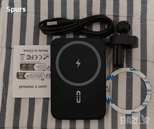 15 W Магнитно Безжично Зарядно за Колa – За iPhone 17/16/15/14/13/12 и Samsung S24/S23/S22, снимка 5 - Резервни части за телефони - 53442986