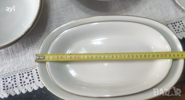 33 части Немски Порцеланов Kомплект за Хранене Bavaria Efenbein, снимка 4 - Сервизи - 42200957