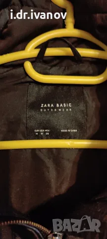 Дамско дълго яке ZARA с гъши пух и качулка М, снимка 5 - Якета - 55957432