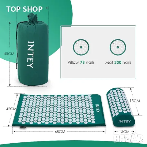 Акупунктурен матрак и възгравница -INTEY Wellness Therapy, снимка 4 - Уреди за диагностика - 48632891