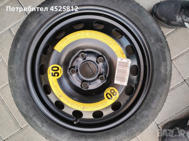 Резервна гума, патерица,16 Цола, 5х112 , във идеално състояние, снимка 3 - Гуми и джанти - 53839416