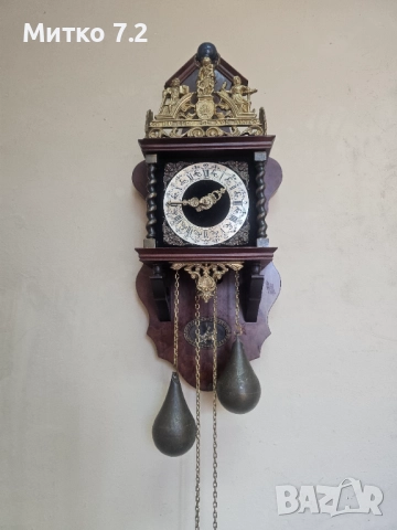 Стар Холандски стенен часовник , снимка 5 - Антикварни и старинни предмети - 51563892