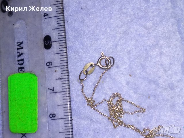 ФИНО ИЗЯЩНО РЕБЪРНО ВИНТИДЖ КОЛИЕ СРЕБРО 925 с ЕМАЙЛИРАНА АРТ КЕРАМИКА 34253, снимка 5 - Колиета, медальони, синджири - 41388752