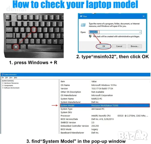 HJTPOWER 3HWPP Батерия за лаптоп Dell Latitude 14 15 Precision 3541, снимка 4 - Батерии за лаптопи - 50987590