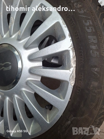 Продавам оригинални джанти комплект за Фиат 500, снимка 4 - Гуми и джанти - 53690331