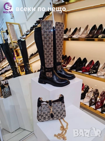 Gucci Дамски Зимни Ботуши Гучи - Налични Различни Цветове Код SK221, снимка 3 - Дамски ботуши - 52593374