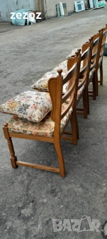 Столове трапезни масив-4бр.№013, снимка 5 - Столове - 53680010