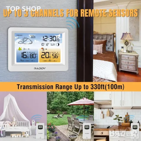 Метеорологична станция Raddy WM6 с акумулаторна батерия, снимка 10 - Други - 48772053