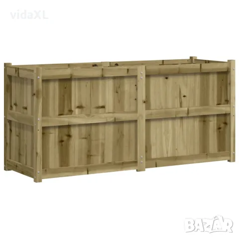 vidaXL Градински сандък, 150x50x70 см, импрегнирано борово дърво, снимка 7 - Саксии и кашпи - 56148102