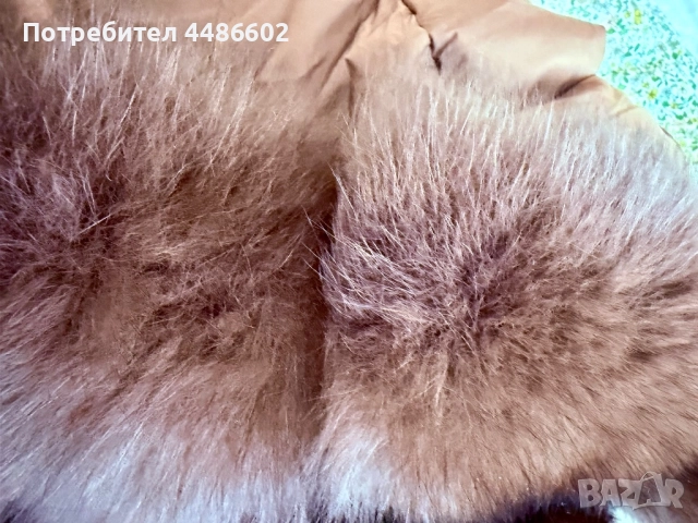 Късо дамско зимно яке с естествен косъм, снимка 4 - Якета - 52847501