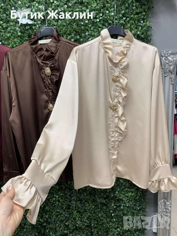 Официална дамска риза сатенена, снимка 2 - Ризи - 52634544