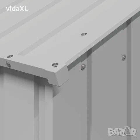 vidaXL Къща за кучета с покрив 113x153x101 cm Поцинкована стомана, снимка 5 - За кучета - 56147580