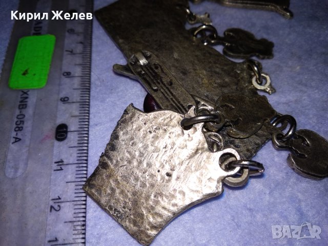 ЕЛЕМЕНТИ от ЕТНОГРАФСКИ СТИЛ НАКИТ ЛАКИРАН ПОСРЕБРЕН БРОНЗ и ЧЕРВЕН КАТАЛИН 34305, снимка 11 - Бижутерийни комплекти - 41761877
