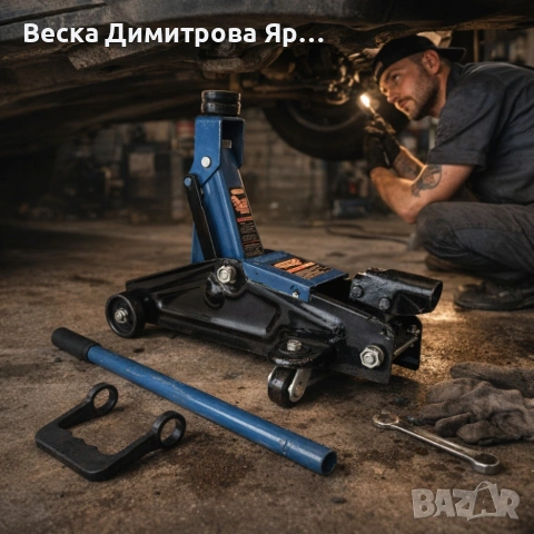 Хидравличен крик крокодил 3 тона - мобилен с колела, снимка 5 - Други инструменти - 53783286