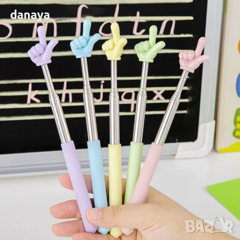 6444 Телескопична учебна показалка Ръчичка, 20–68 см