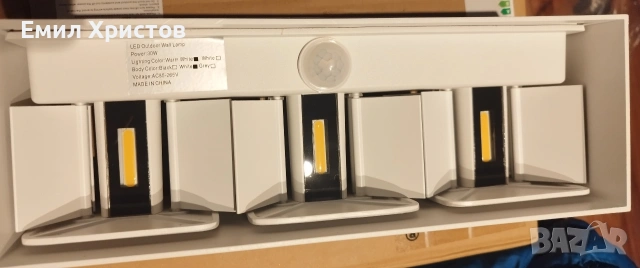 LED външна стенна лампа 30W с датчик за движение – нова, снимка 6 - Лед осветление - 53519042