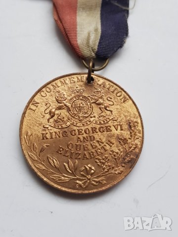 Английски медал, снимка 6 - Антикварни и старинни предмети - 38845236