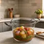  нова Стъклена Тенджера  - Боросиликатно Стъкло - 4.5л, снимка 3